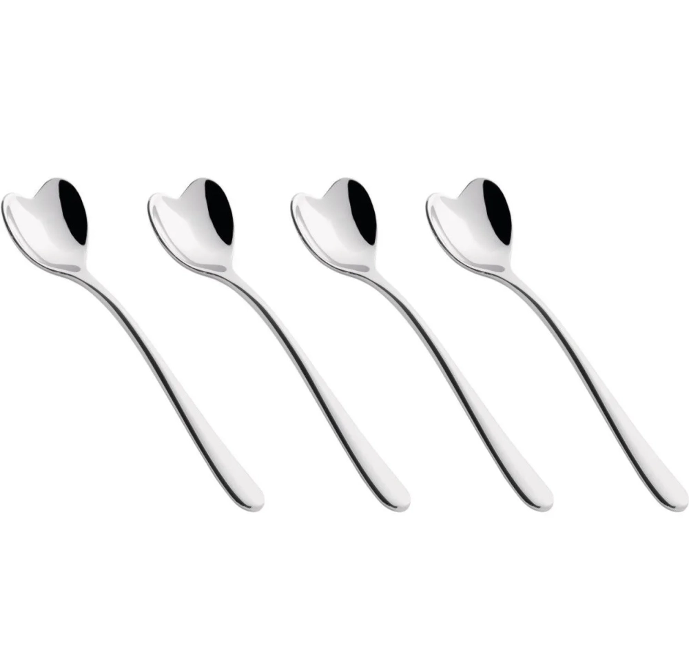 Alessi Набор из 4 ложек для кофе эспрессо, 10 см. AMMI08SET