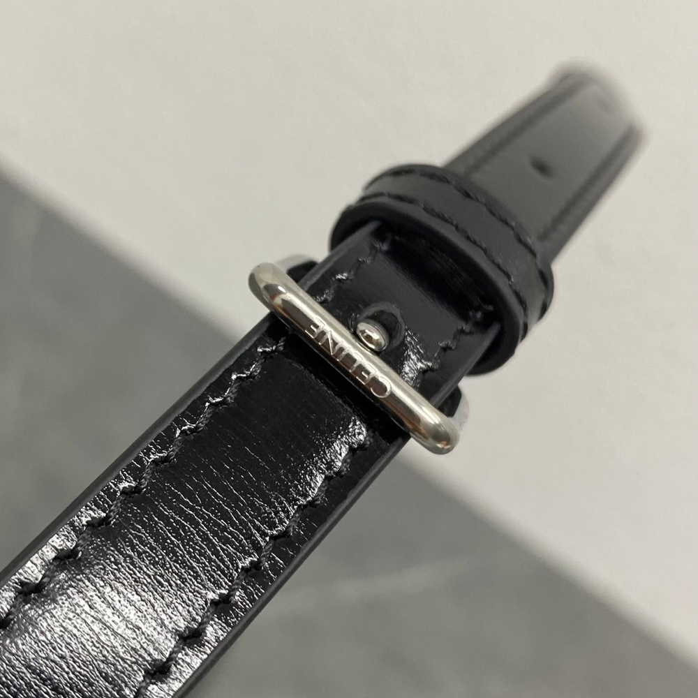 Мини-сумка Celine Saddle, чёрная — фото 9