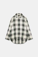 РУБАШКА ОВЕРСАЙЗ В КЛЕТКУ — КОЛЛЕКЦИЯ ZW — ZARA