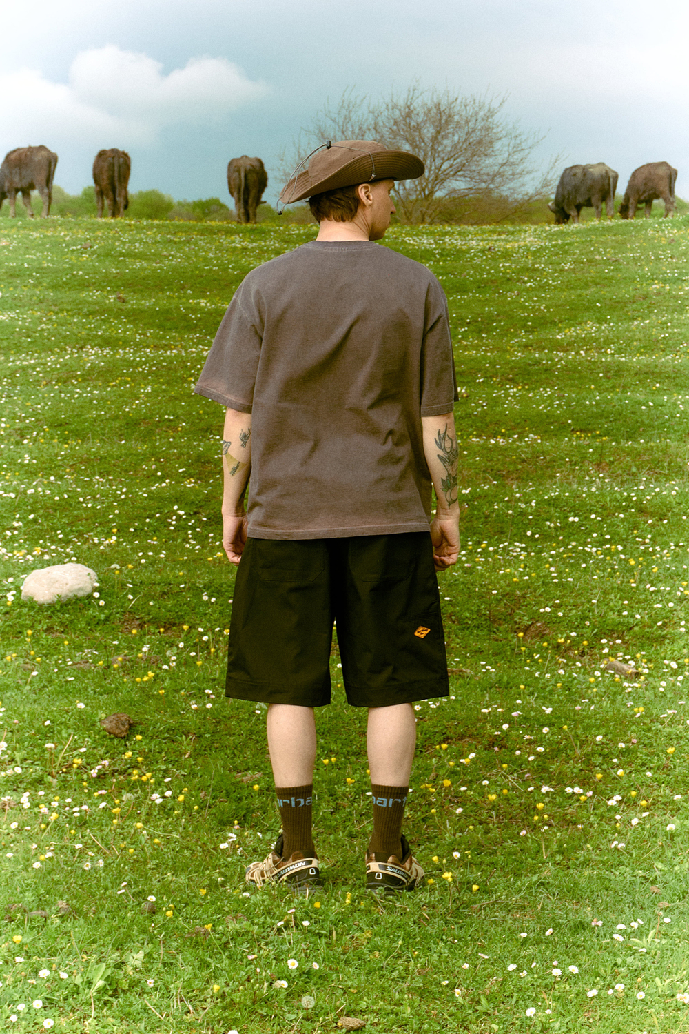 Футболка Called a Garment Stout T-Shirt "Brown Dyed"