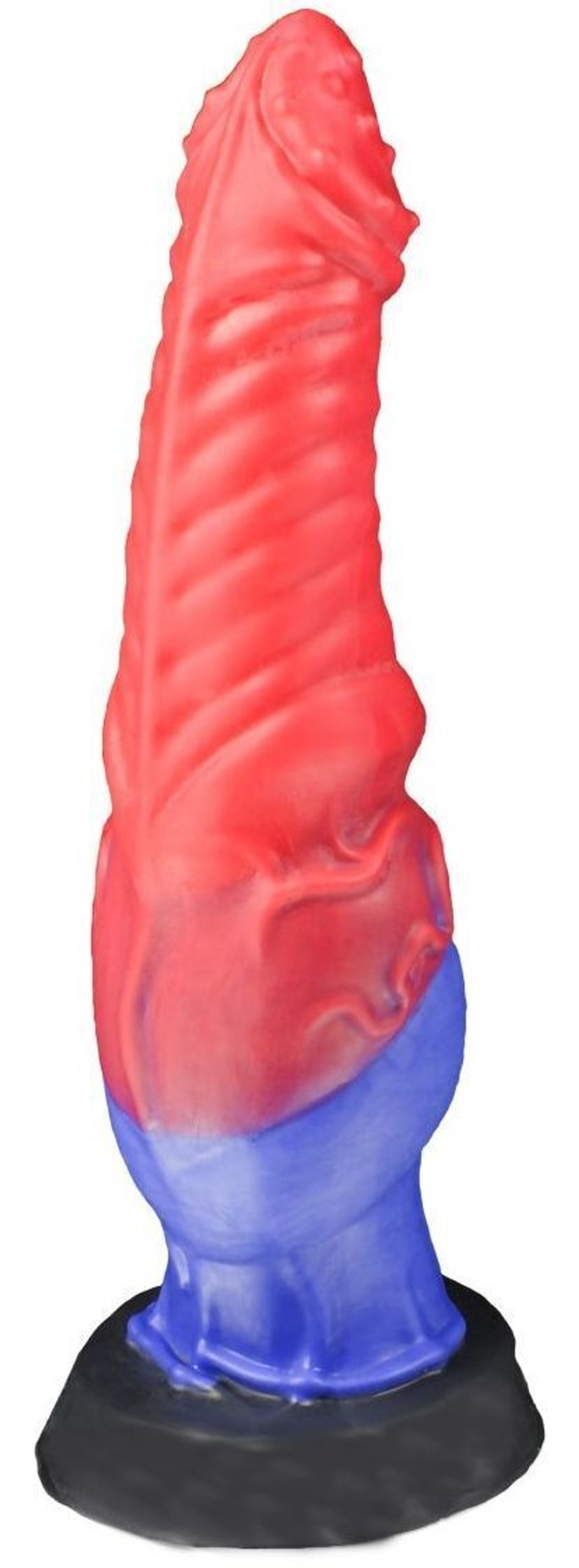 Красно-синий фаллоимитатор Гиппогриф large - 27 см. (Цвет: красный с синим)