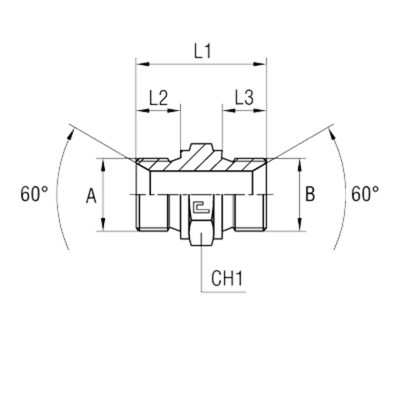 Соединение P 14х1.5 - 18х1.5