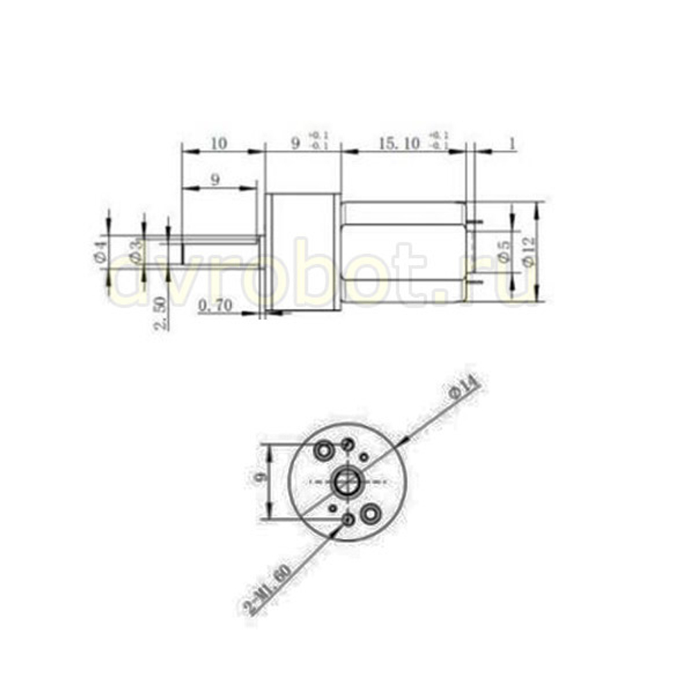 Мотор GA12N20/(6V100rpm)