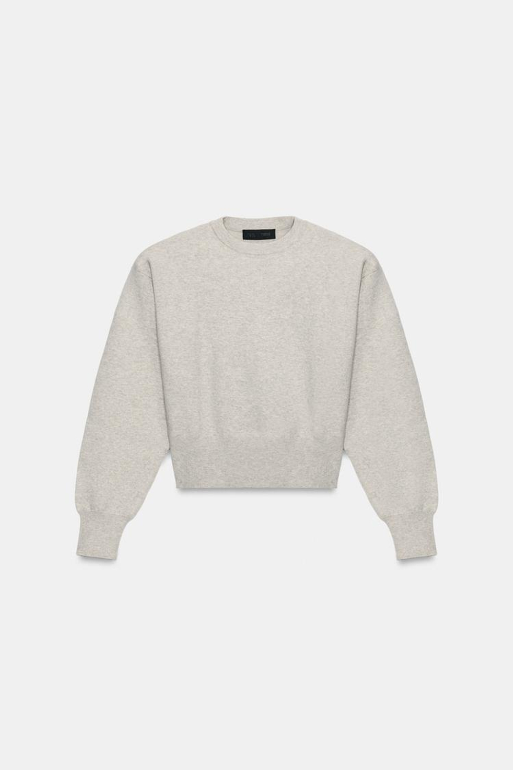 ZARA СВИТЕР С ПОДПЛЕЧНИКАМИ, СЕРЫЙ
