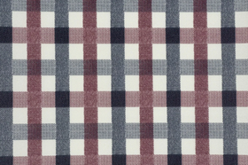 CLASSIC CHECK 4 мебельный велюр, рисунок клетка, белый фиолетовый синий, 1,4 м