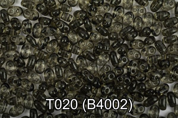 Бисер Gamma Twin 2.5х5 мм, 50 г (10х5 г), T020 серый, B4002, 321-96001