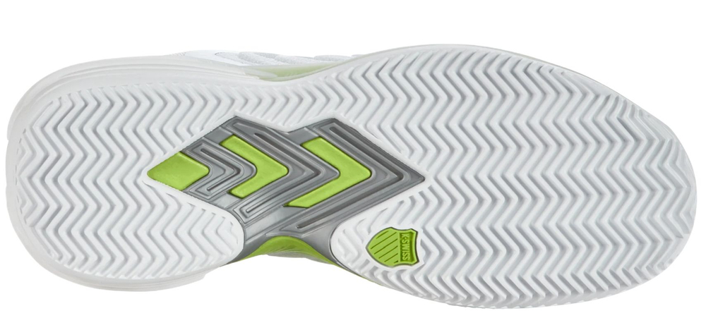 Женские теннисные кроссовки K-Swiss Ultrashot 3 HB — белый/серо-фиолетовый/лаймово-зелёный