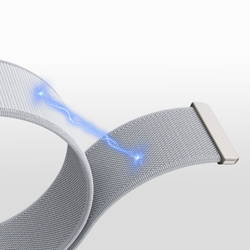 Ремешок светло-серого цвета с магнитной фиксацией для смарт часов Apple Watch размером 38, 40, 41 и 42MM, серия Strap (YM Series) от Dux Ducis