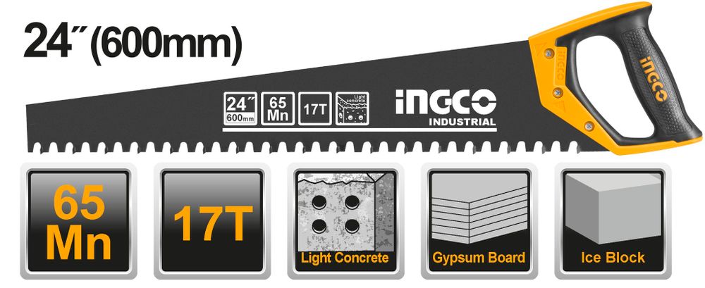 Ножовка по пенобетону 600 мм INGCO HCBS016001 INDUSTRIAL