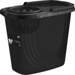 Ведро прямоугольное Spin&Clean Black с отжимом 10 л