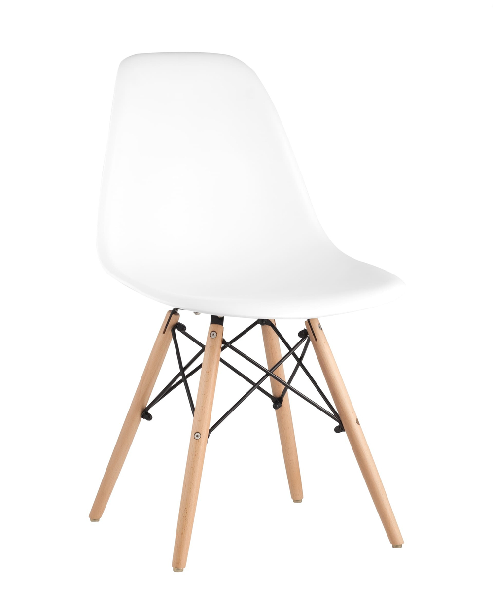 Стул Eames Style DSW белый (разборный каркас)