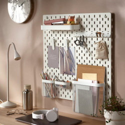 IKEA SKÅDIS  (ИКЕА СКОДИС)  -  Панель перфорированная - белый 56x56 см