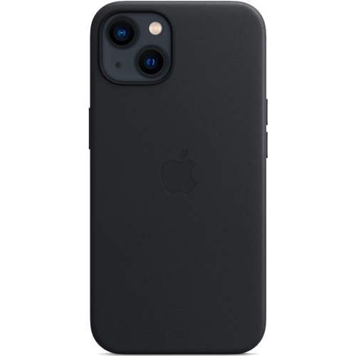 Кожаный чехол с поддержкой MagSafe Apple Leather Case для iPhone 13, Midnight (Темная ночь)