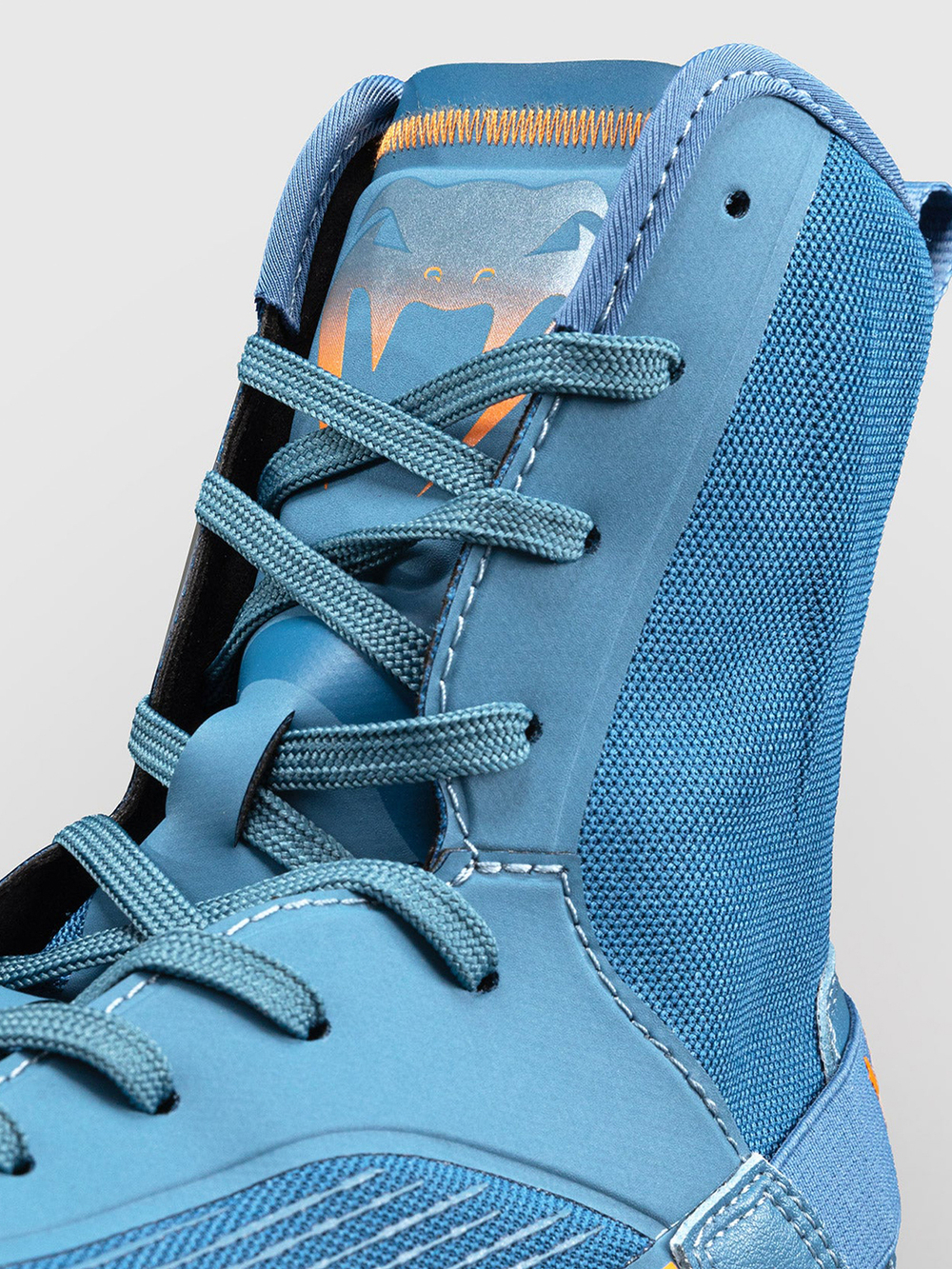 Боксерки Venum Elite Neo Steel Blue/Orange