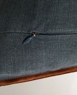 ZARA HOME ОДНОТОННАЯ НАВОЛОЧКА ДЛЯ ДЕКОРАТИВНОЙ ПОДУШКИ, СИНИЙ