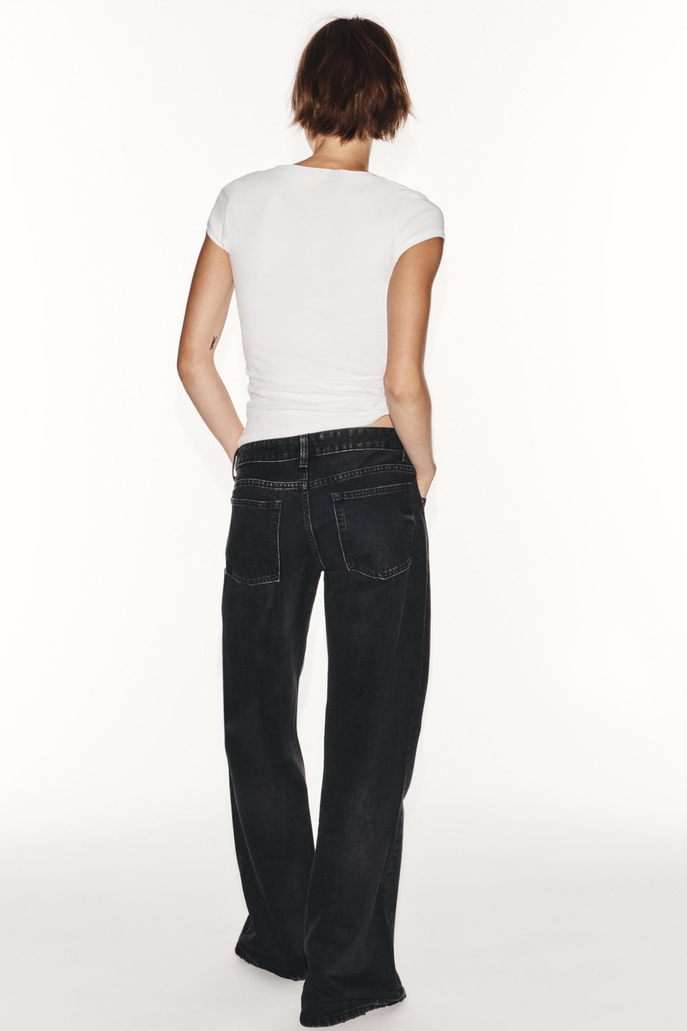 ДЖИНСЫ TRF WIDE-LEG FLARE С НИЗКОЙ ПОСАДКОЙ И РАЗРЕЗАМИ — ZARA
