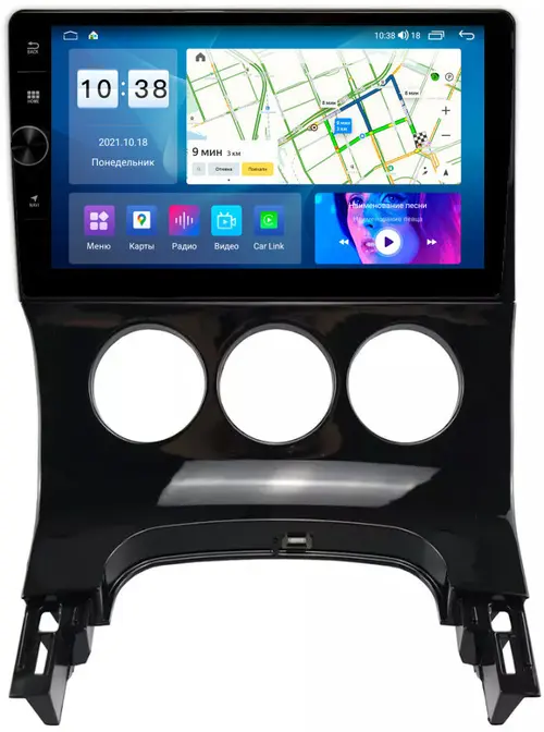 Магнитола для Peugeot 3008 2010-2017 (кондиционер) - Parafar PF082LHDAV на Android 12, Быстрая, CarPlay, 4G SIM-слот