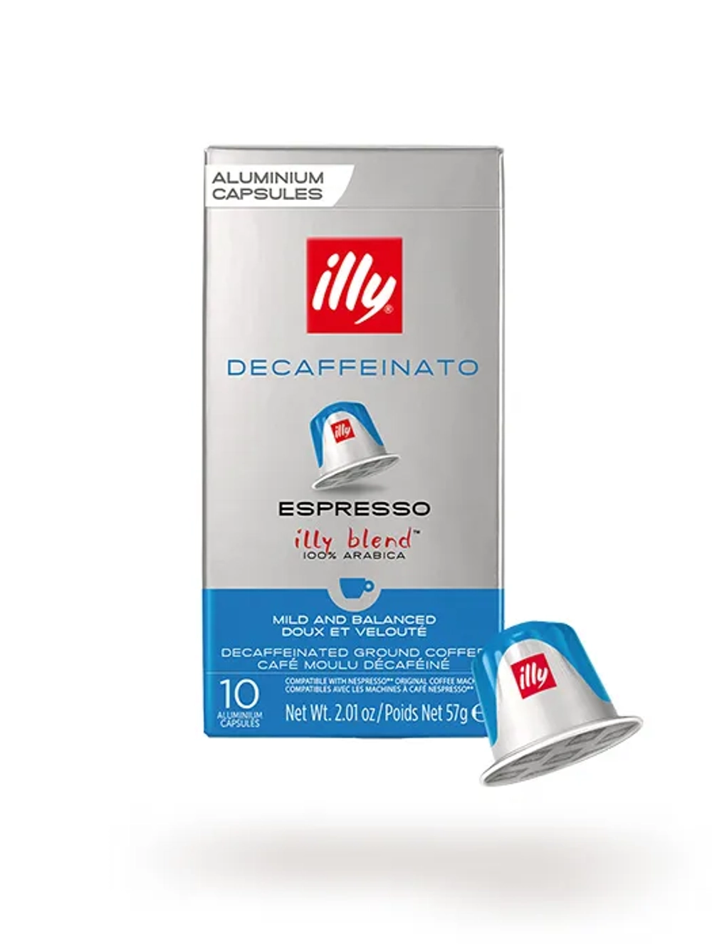 Кофе illy в капсулах Nespresso, без кофеина, 10 капсул