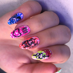 Swanky Stamping Лак для стемпинга S19 неоново-васильковый,