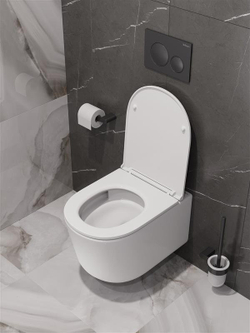 Унитаз подвесной безободковый с сиденьем микролифт BelBagno UNIQUE BB007CH-TOR/SC