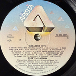 Barry Manilow ‎– Greatest Hits (Швеция 1978г.)