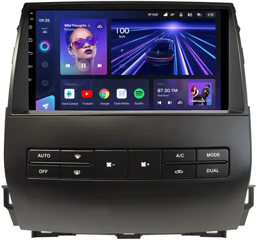 Магнитола для Toyota Land Cruiser Prado 120 (правый руль, климат на ШГУ) - Teyes CC3 на Android 10, Быстрая, QLED, CarPlay, 4G SIM-слот