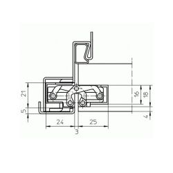 Петля скрытая TECTUS TE 205 3D до 40кг SIMONSWERK хром матовый