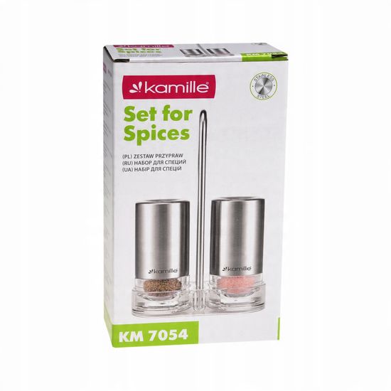 Набор для специй Kamille KM 7054 перечница и солонка на подставке