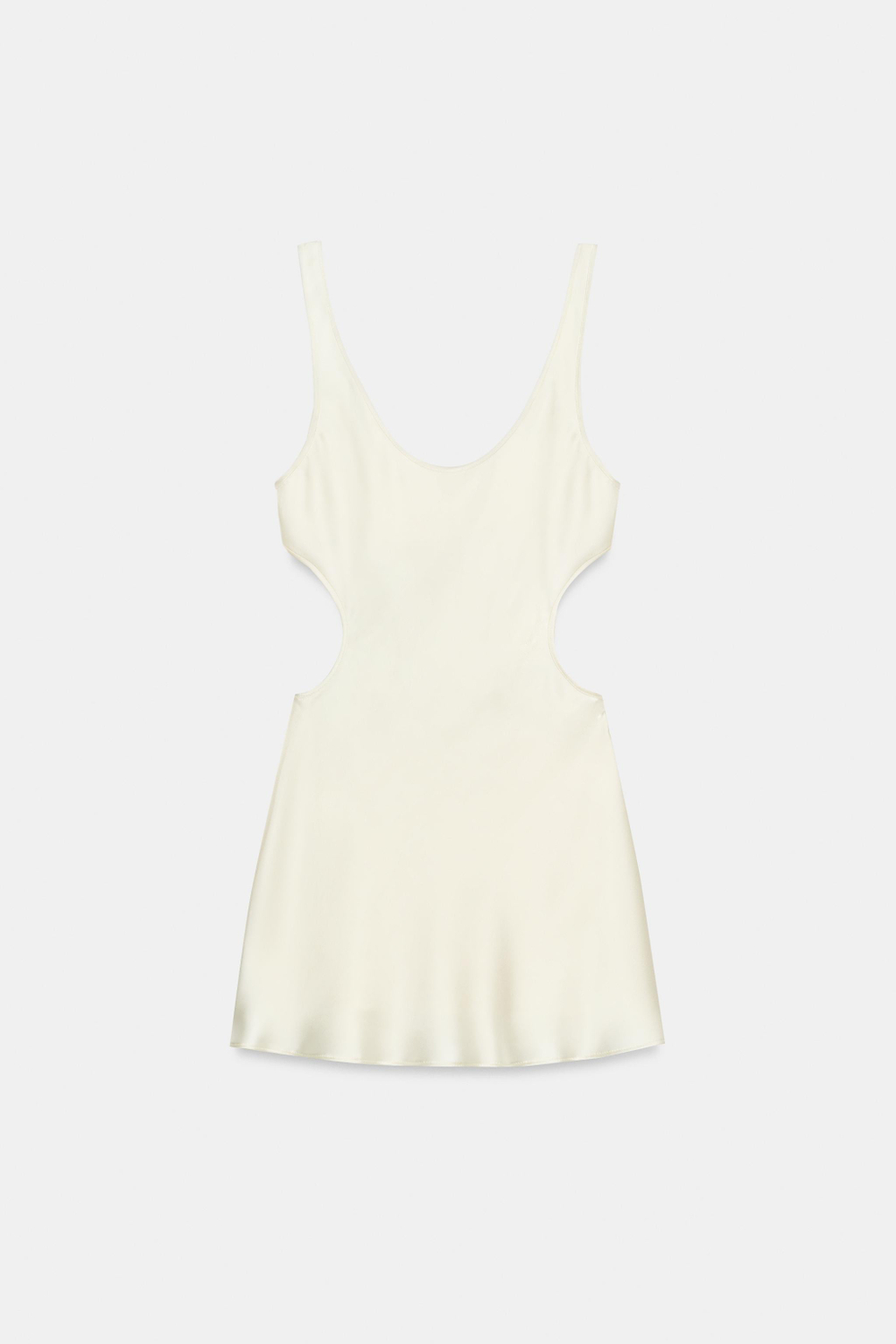 КОРОТКОЕ АТЛАСНОЕ ПЛАТЬЕ С ВЫРЕЗАМИ — ZARA