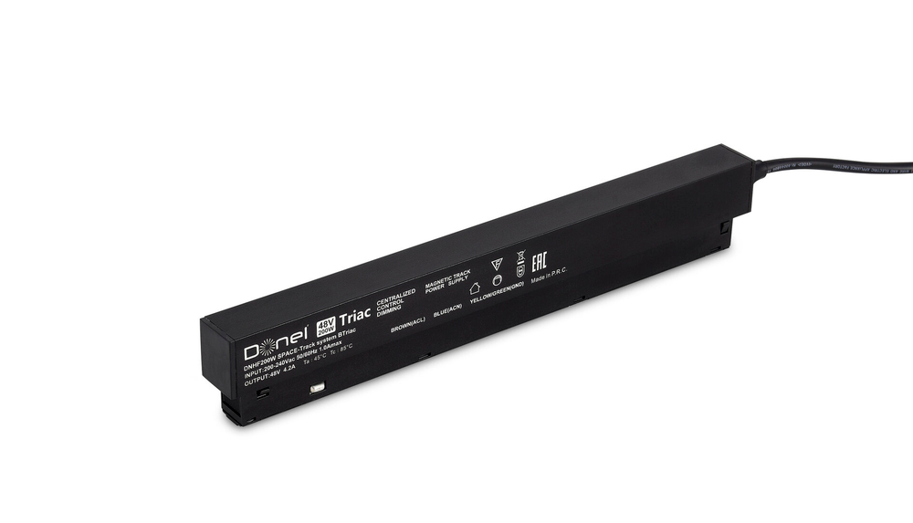 Блок питания 200W,  48V,  4, 1А устанавливаемый в шинопровод Space Track,  L265xWxH мм,  диммируемый Triac,  черный