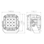 Прожектор светодиодный для ATV, 9х10W направленный свет OS-053 LED