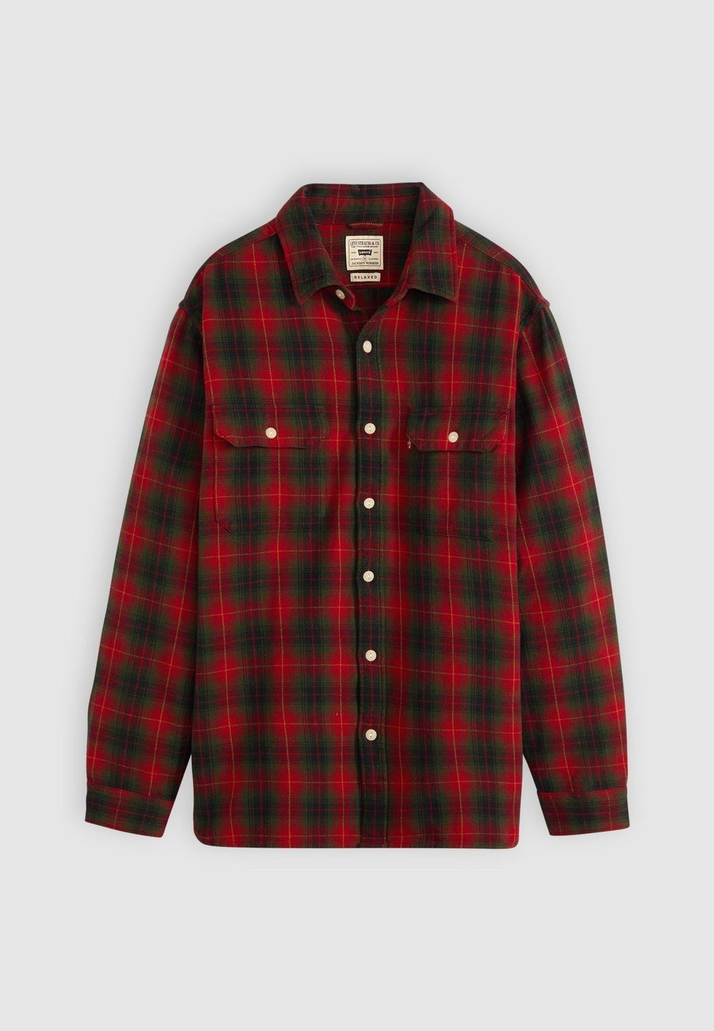 Рубашка мужская LEVI'S JACKSON WORKER CALVIN PLAID RHYTHMIC RED