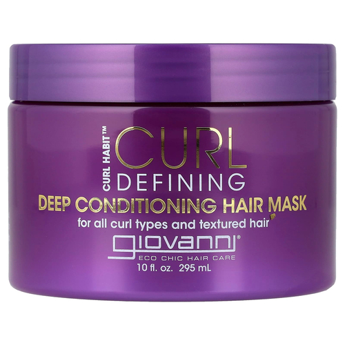 Giovanni, Curl Habit™, маска для волос, для глубокого кондиционирования, для всех типов локонов и текстурированных волос, 295 мл (10 жидк. унций)