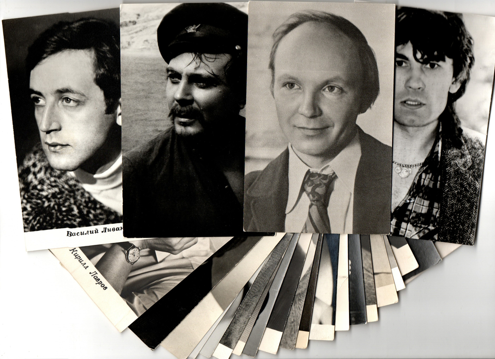 №111 Открытки Артисты и актёры СССР 1960–1970-е г. 25 штук. Чёрно-белые, чистые, без повторов