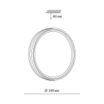 7604/DL PALE SN 176 Светильник пластик/белый/венге/хром LED 48Вт 4000К D390 IP43 TROSTO