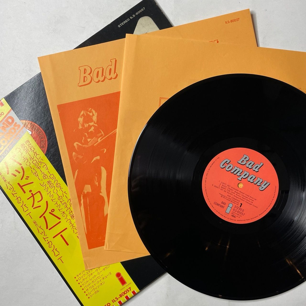 Винтажная виниловая пластинка LP Bad Company (Japan 1974) (Obi) ILS-80057