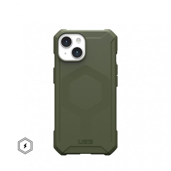 Чехол с поддержкой MAGSAFE UAG Essential Armor для iPhone 15 Plus 6.7", цвет оливковый (Olive Drab)