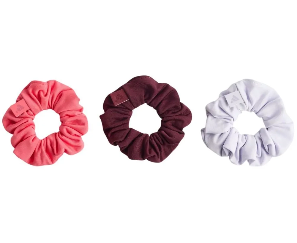 Band Adidas Scrunchies 3P - pure turbo/maroon/frozen purple