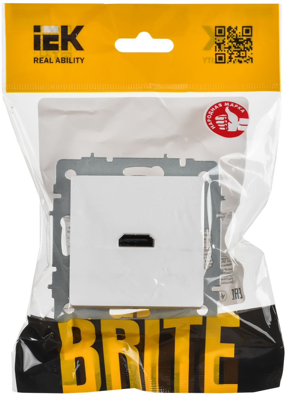 BRITE Розетка HDMI РHDMI-0-БрАБ арктический белый IEK