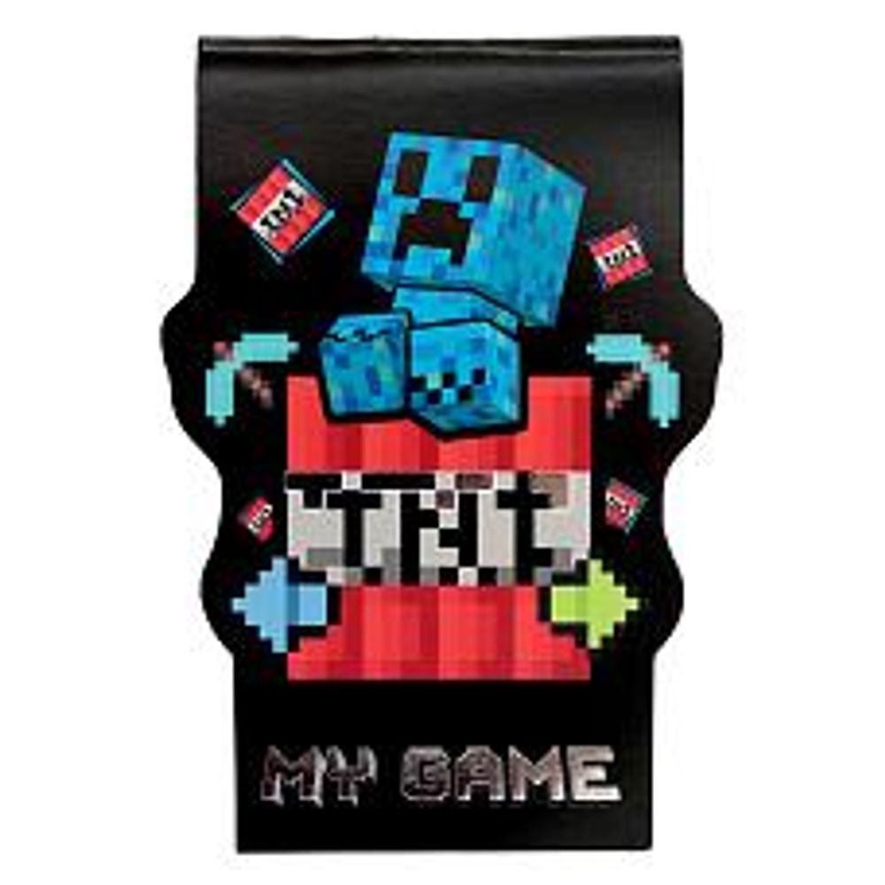 Блокнот фигурный А7 40л. "My Game" на скрепке, без линовки, тиснен.серебр.фольгой 77567 (Центрум)