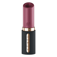 Черный воздушно-волновой стимулятор 11,4см в виде губной помады Satisfyer Deep Kiss Black