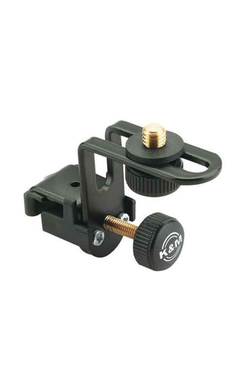 K&M 24030-300-55 держатель для микрофона с креплением на обод барабана, чёрный