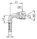 Фитинг DN 12 BSP (Г) 3/8 (90)