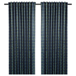 Комплект штор IKEA SKOGSSVINGEL (СКОГССВИНГЕЛЬ), Сине-зеленый, 145х250 см, 2 шт