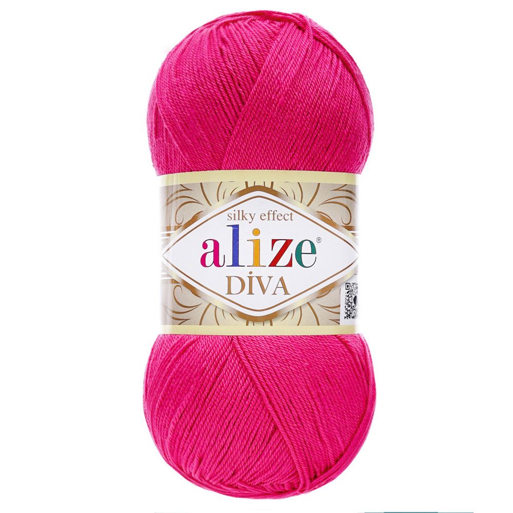 Пряжа Alize (Ализе) Diva / уп.5 мот. по 100 г, 350 м, 149 фуксия