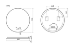 Зеркало для ванной комнаты SANCOS Сфера 2.0 (Сфера (Sfera) 2.0) D900 led подсветка 2700K/4000K/5000K SF2.900