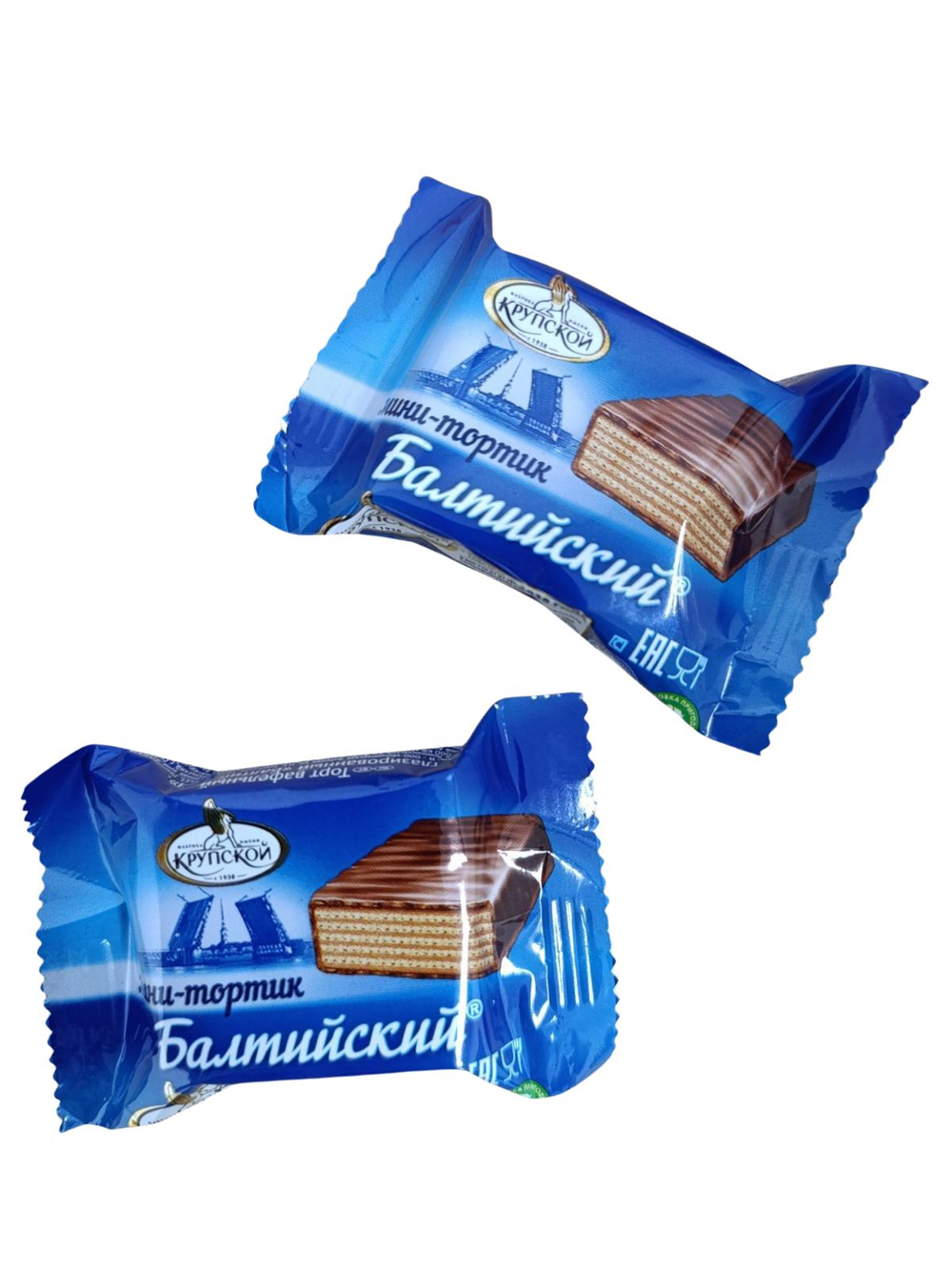 Конфеты Балтийский вафельные мини тортики с кофейной начинкой, Крупской 1 кг
