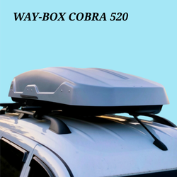 Автобокс Way box Cobra 520 серый.  Размер 215*85*40 см.