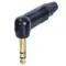 Neutrik NP3RX-B кабельный разъем Jack 6,3мм TRS (стерео) штекер угловой, компактный черненый корпус
