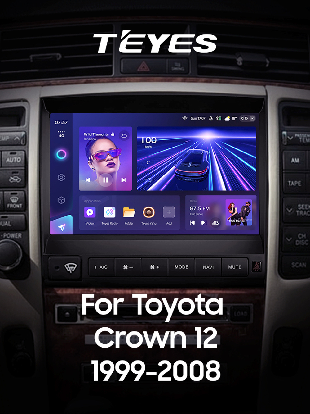Teyes CC3 2K 9"для Toyota Crown 1999-2008